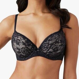 Lace Underwire Bra - Black 34D